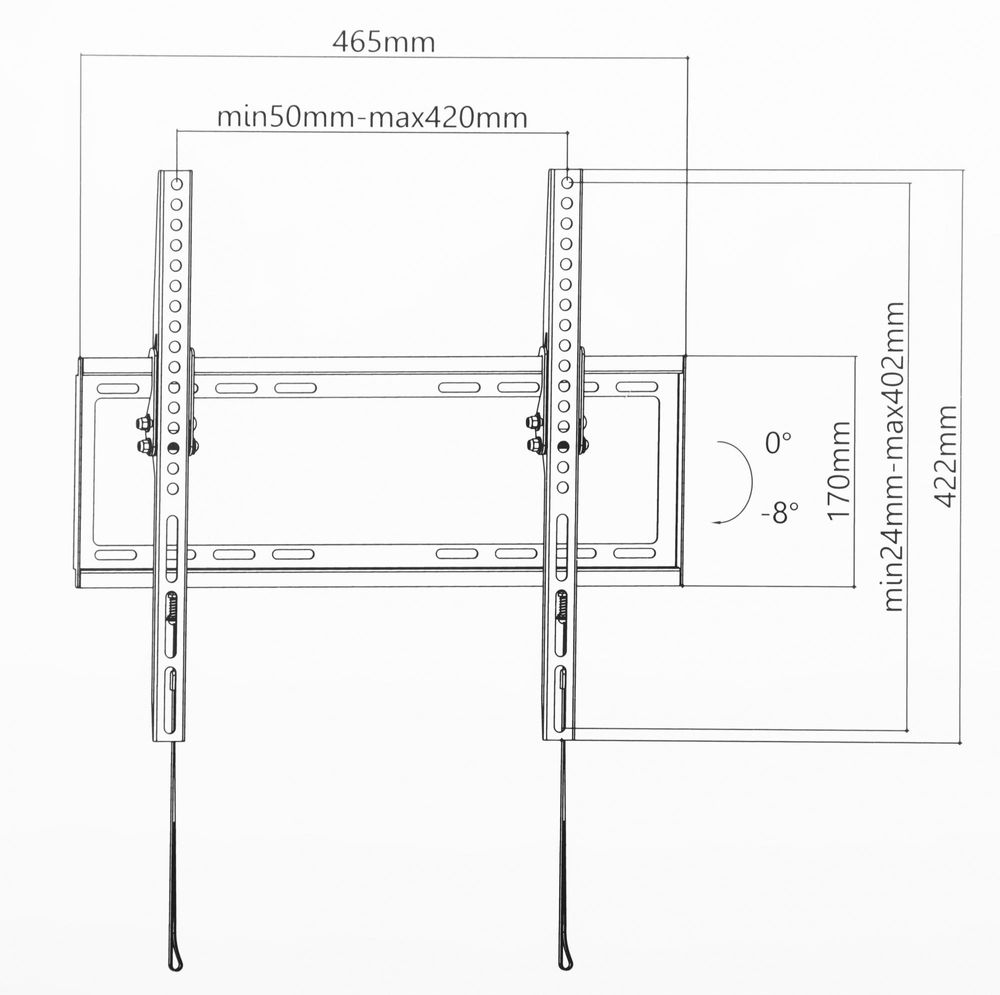Кронштейн для телевизора Ultramounts UM832T черный 32"-55" макс.35кг настенный наклон