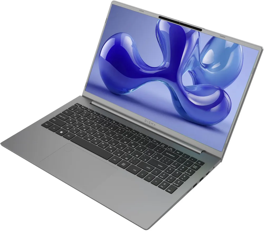 Ноутбук Digma Ascend Ryzen 5 7430U 16Gb SSD512Gb AMD Radeon Graphics 15.6" IPS FHD (1920x1080) Windows 11 Home grey WiFi BT Cam 4500mAh (DN15R5-ADXW12)