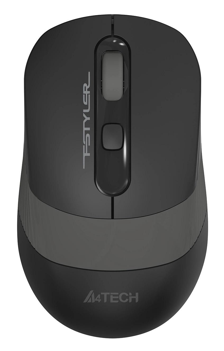Мышь A4Tech Fstyler FG10S черный/серый оптическая 2000dpi silent беспров. USB для ноутбука 4but (FG10S GREY)