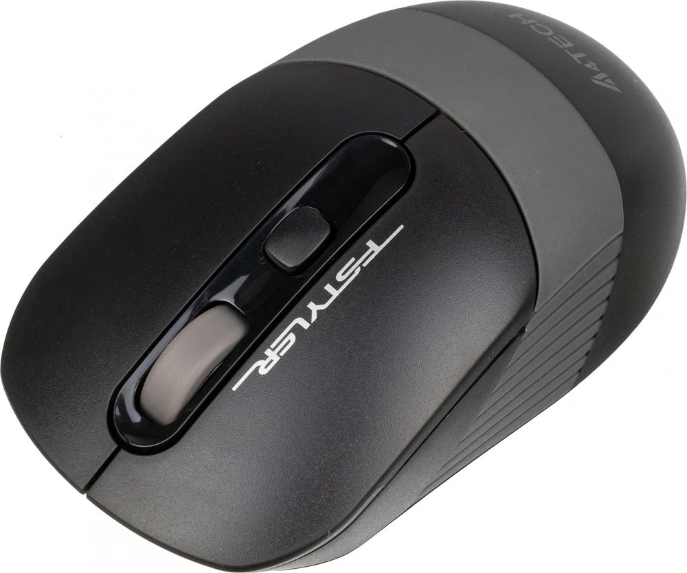 Мышь A4Tech Fstyler FG10S черный/серый оптическая 2000dpi silent беспров. USB для ноутбука 4but (FG10S GREY)