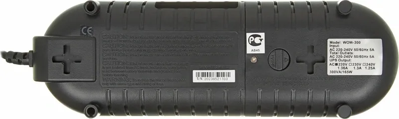 Источник бесперебойного питания Powercom WOW 300 165Вт 300ВА черный