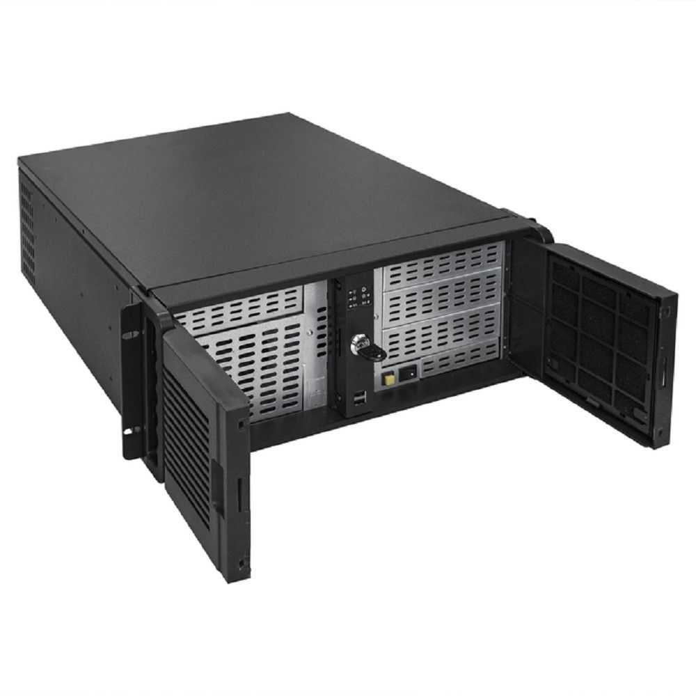 Exegate EX300096RUS Серверный корпус ExeGate Pro 4U480-15/4U4132 <RM 19", высота 4U, глубина 480, БП 500PAS, USB>