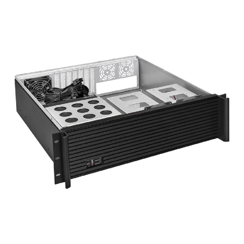 Exegate EX300024RUS Серверный корпус ExeGate Pro 3U450-08 <RM 19", высота 3U, глубина 450, БП 500PAS, USB>