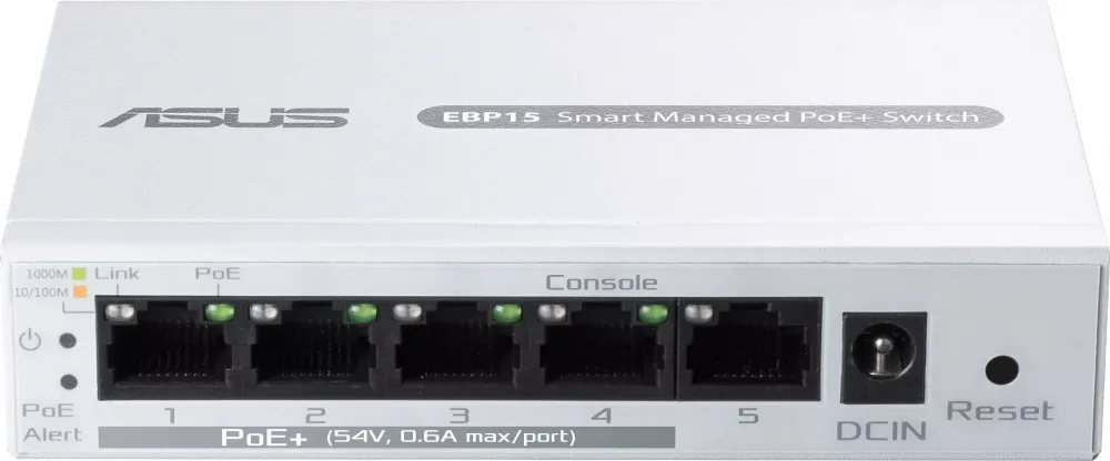 Коммутатор Asus EBP15 (L2+) 5x1Гбит/с 4PoE+ 60W управляемый