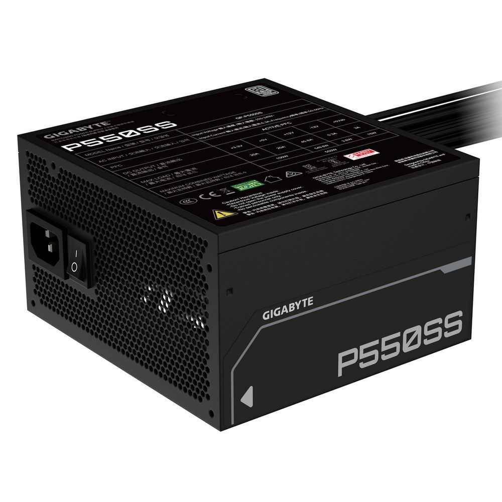 Блок питания ПК Gigabyte P550SS 550W, 80+, SILVER, НЕ модульный, ATX 3.0
