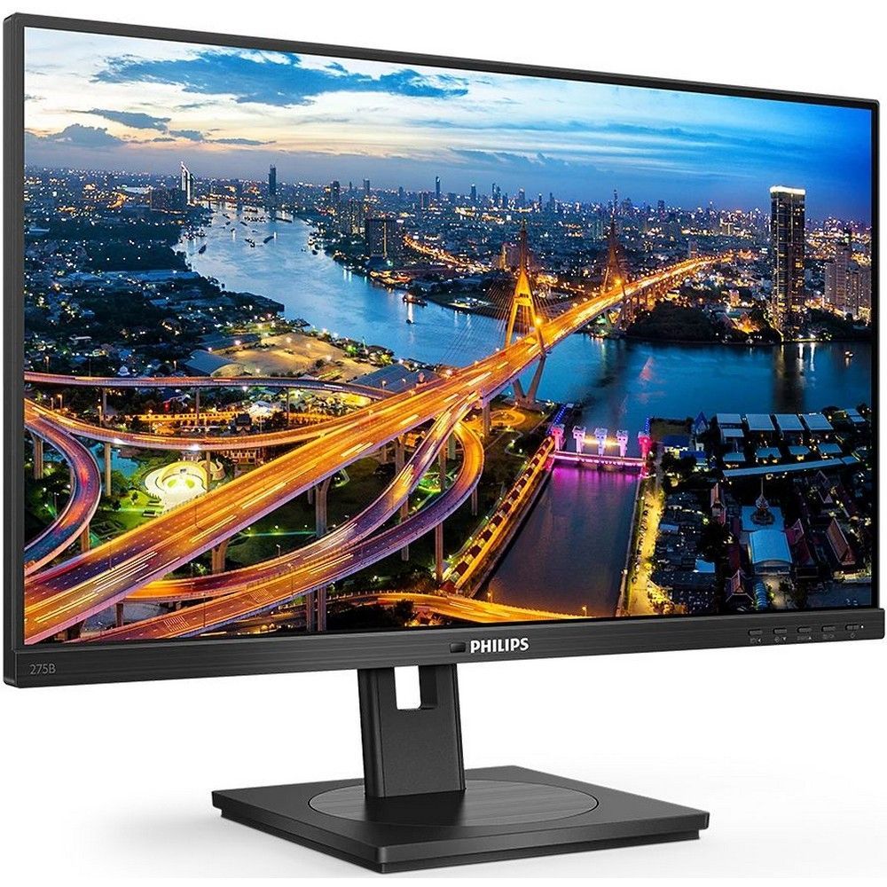 Монитор 27" PHILIPS 275B1 IPS, 2560x1440, 75Hz, 4ms, 350сd/m, 1000:1 | HDMI(1.4), DVI, DP(1.2), 4xUSB 3.2 | HAS, Pivot, Swivel, InPSU, Speakers, Vesa 100, Black