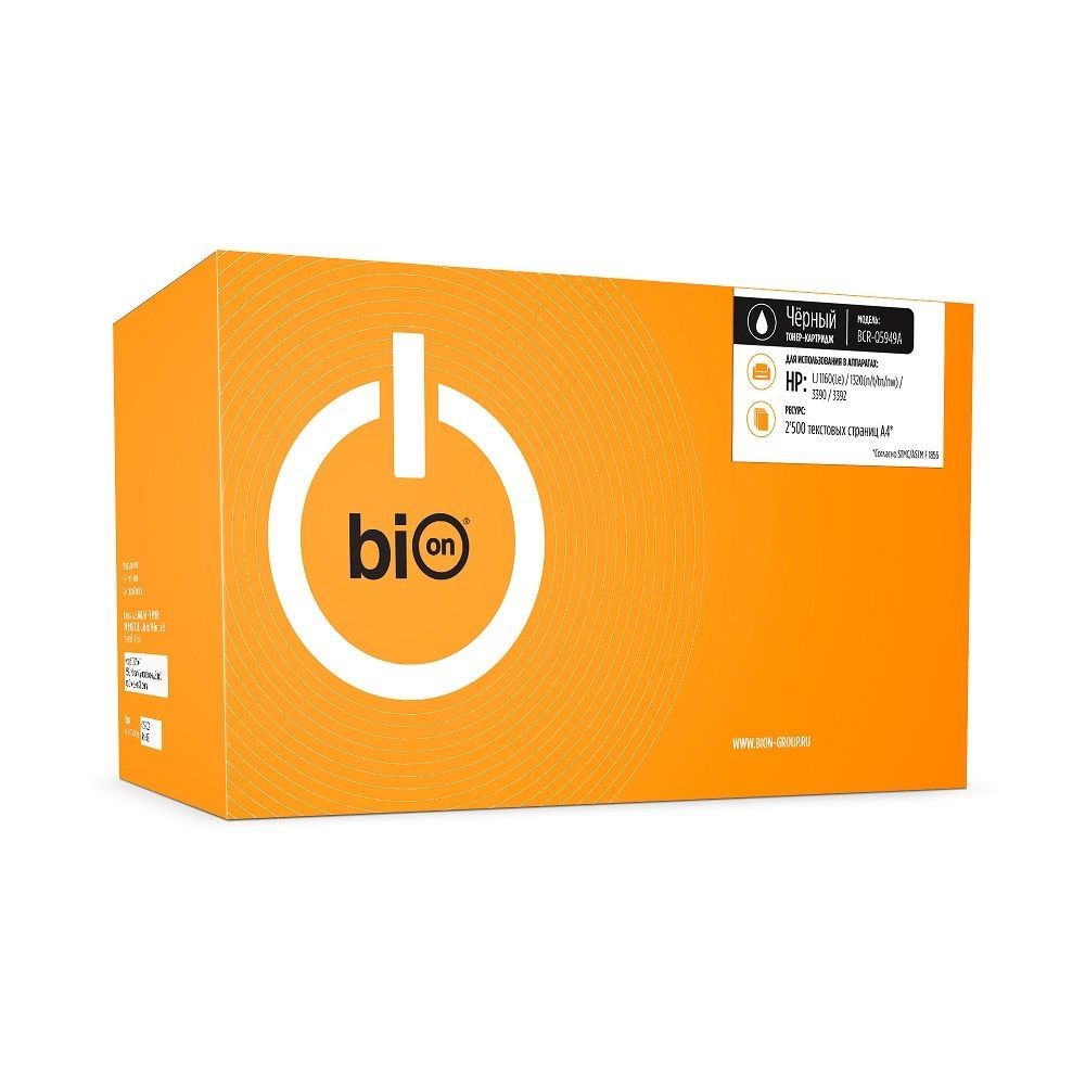 Bion BCR-Q5949A Картридж для HP LaserJet 1160 (2500  стр.), Черный, с чипом