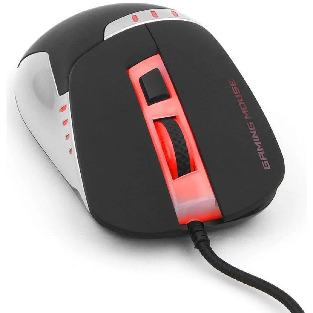 Мышь Gembird MG-520 USB {Мышь игровая, 5кнопок+колесо-кнопка, 3200DPI, 1000 Гц, подсветка, программное обеспечение для создания макросов}