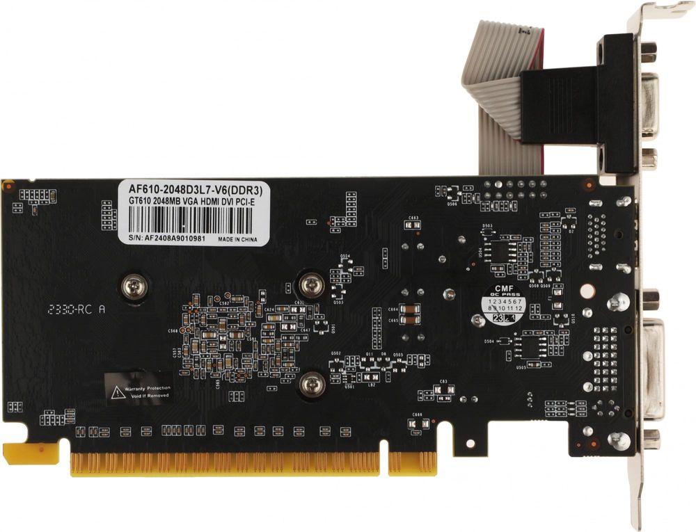Видеокарта Afox GT610 2GB GDDR3 64bit VGA DVI HDMI 1FAN LP RTL