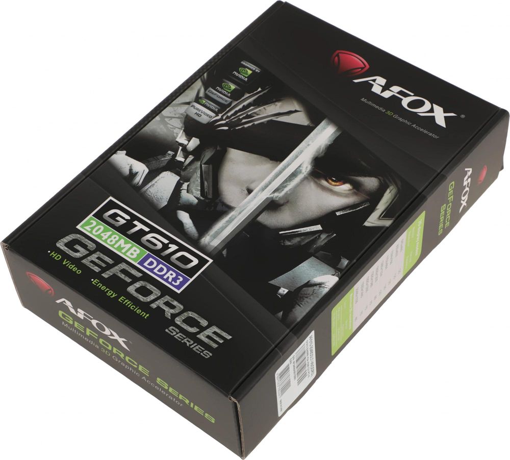 Видеокарта Afox GT610 2GB GDDR3 64bit VGA DVI HDMI 1FAN LP RTL