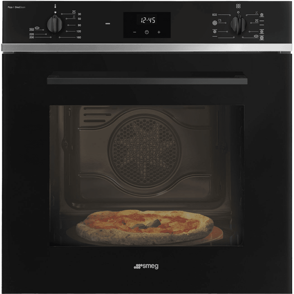 Встраиваемый духовой шкаф SMEG/ Встраиваемый духовой шкаф SMEG, 60 см, Selezione, Пар, 9 режимов, поворотные переключатели/сенсорные кнопки, таймер, быстрый старт, автоматическое выключение в конце приготовления, LED дисплей DigiScreen, температура 50-250