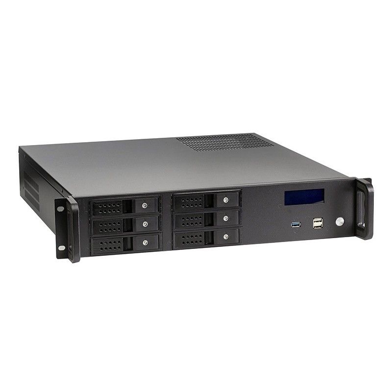 Exegate EX279753RUS Серверный корпус Exegate Pro 2U480-HS06 <RM 19", высота 2U, глубина 480, БП 500ADS, 6xHotSwap, USB>
