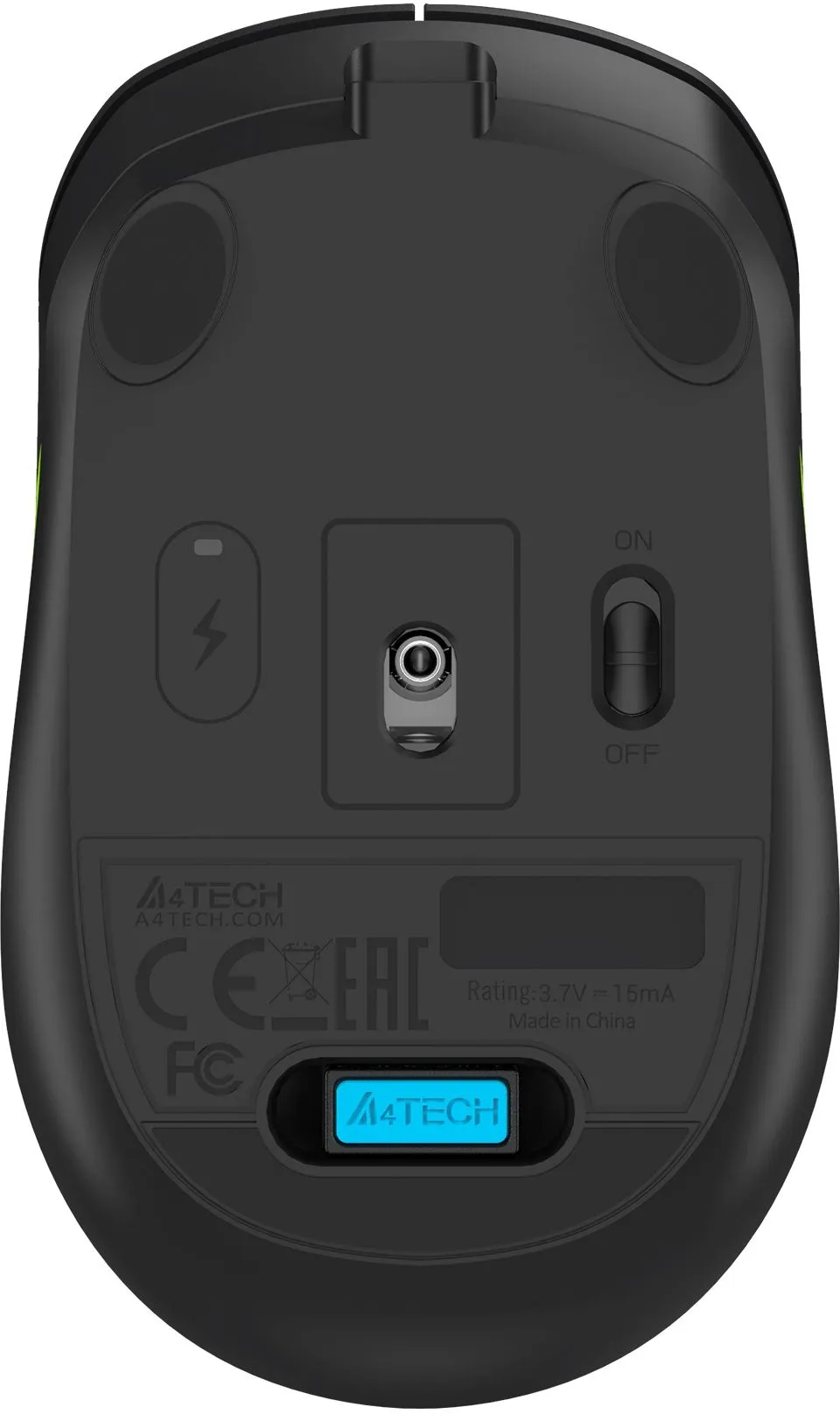 Мышь A4Tech Fstyler FG10CS Air черный/синий оптическая 2000dpi silent беспров. USB для ноутбука 4but (FG10CS AIR ASH BLUE)