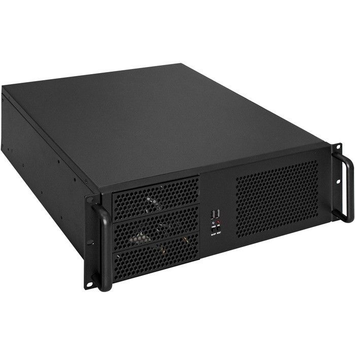 Exegate EX293186RUS Серверный корпус ExeGate Pro 3U390-08 <RM 19", высота 3U, глубина 390, БП 700RADS, USB>