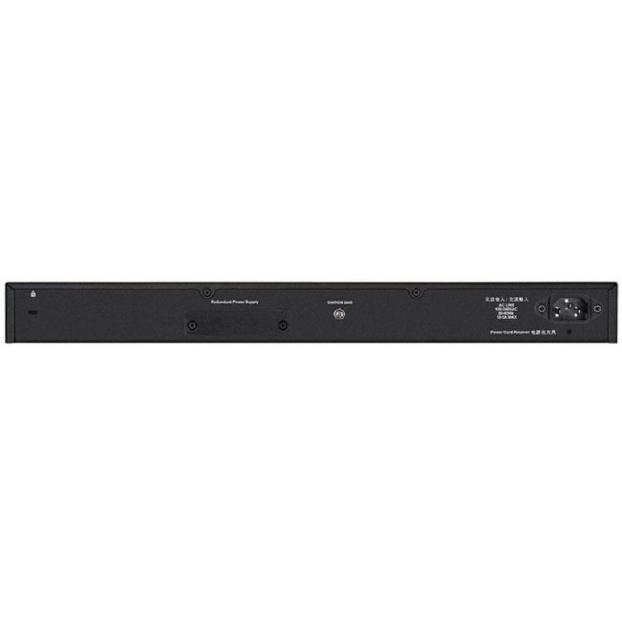 D-Link DGS-3130-30PS/B1A PROJ Управляемый L3 стекируемый коммутатор с 24 портами 10/100/1000Base-T, 2 портами 10GBase-T и 4 портами 10GBase-X SFP+ (24 порта PoE 802.3af/at, PoE-бюджет 370 Вт)