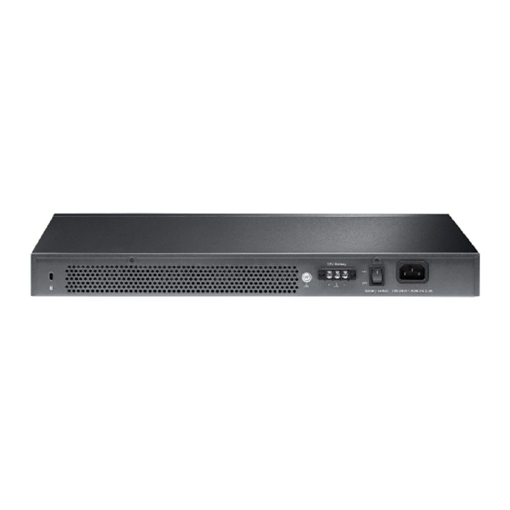 Коммутатор TP-LINK TL-SG3428X-UPS JetStream™ 24 портовый гигабитный управляемый коммутатор уровня 2+ с 4 слотами SFP+ 10GE и источником бесперебойного питания