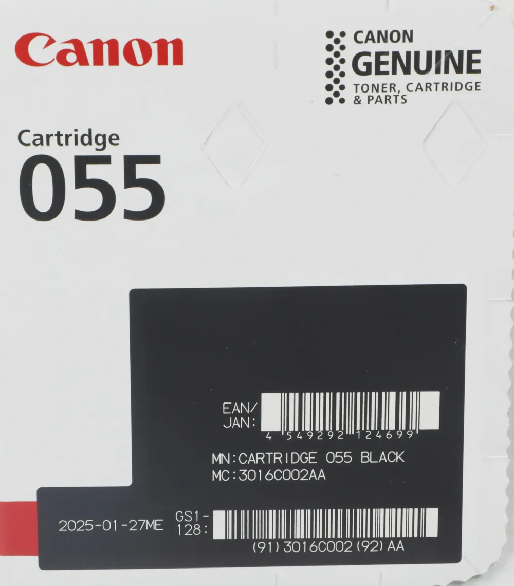 Картридж лазерный Canon 055BK 3016C002 черный бар.в компл. (2300стр.) для Canon LBP663Cdw/LBP664Cx/MF746Cx/MF742Cdw/MF744Cdw