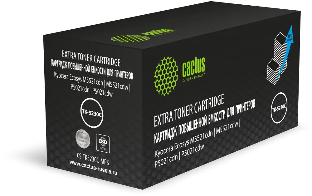 Картридж лазерный Cactus CS-TK5230C-MPS голубой (4400стр.) для Kyocera Ecosys M5521cdn/M5521cdw/P5021cdn/P5021cdw с чипом