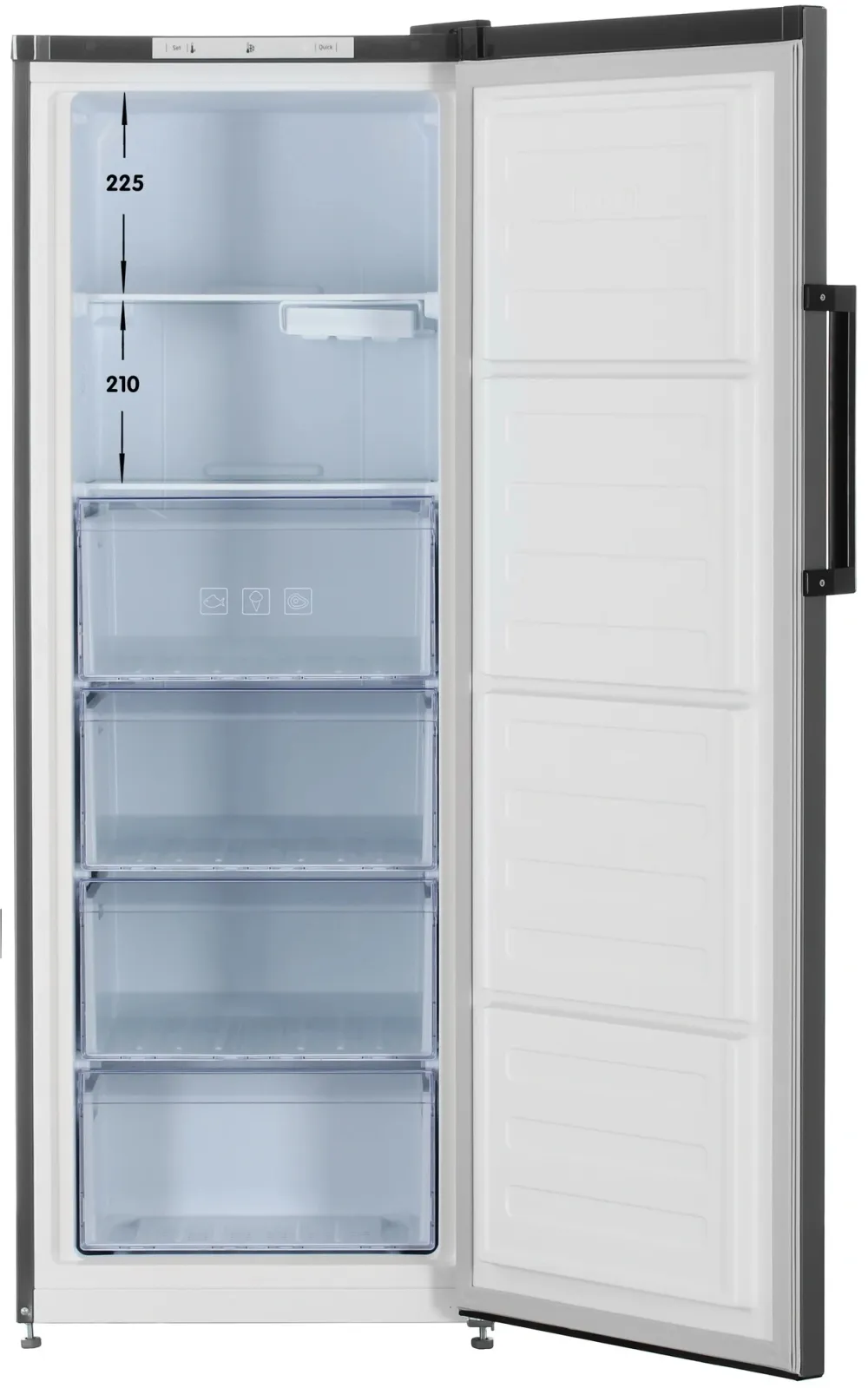 Морозильная камера Beko RFSK215T01G серый