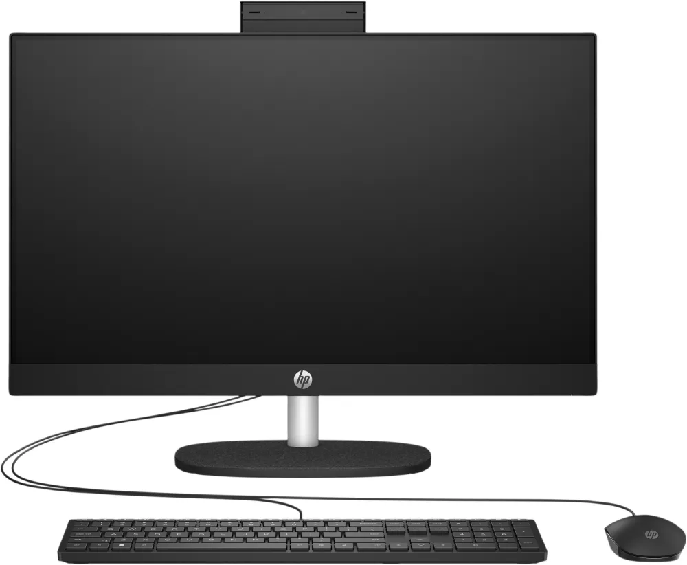 Моноблок HP 24-cr0035ci 23.8" Full HD i7 1355U (1.7) 16Gb SSD512Gb Iris Xe без ОС GbitEth WiFi BT 90W клавиатура мышь Cam черный 1920x1080