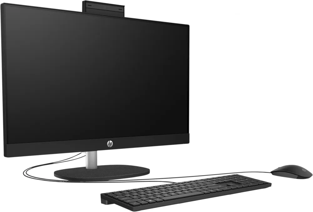 Моноблок HP 24-cr0035ci 23.8" Full HD i7 1355U (1.7) 16Gb SSD512Gb Iris Xe без ОС GbitEth WiFi BT 90W клавиатура мышь Cam черный 1920x1080