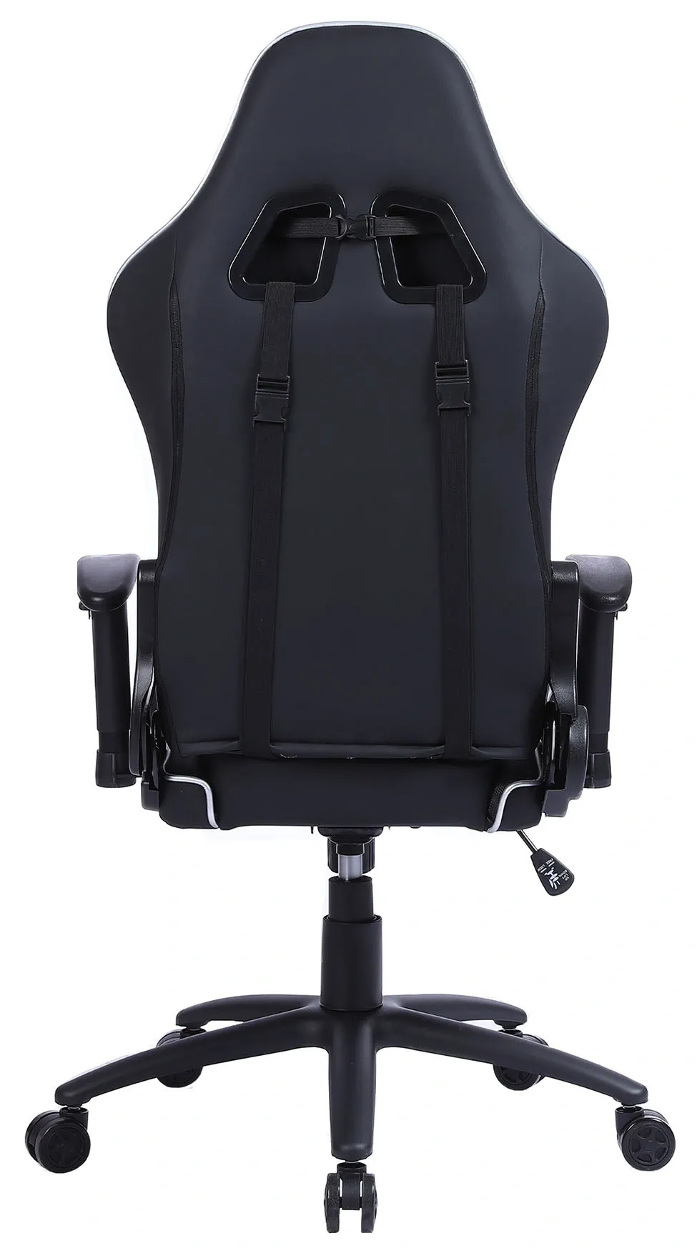 Кресло игровое Cactus CS-CHR-030BLS черный/серебристый эко.кожа с подголов. крестов. сталь