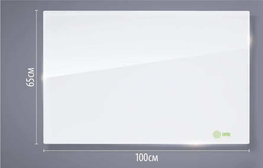 Доска стеклянная Cactus CS-GBD-65X100-UWT-TM Сквозное крепление стекло ультра белый 65x100см стекло крепления