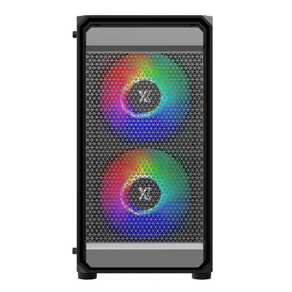 XASTRA Корпус A303M 3FRGB Black mATX/Mesh/ tempered glass / 2x140mm + 1x120mm  FRGB fans/ A303M-2FC14F-1FC12F