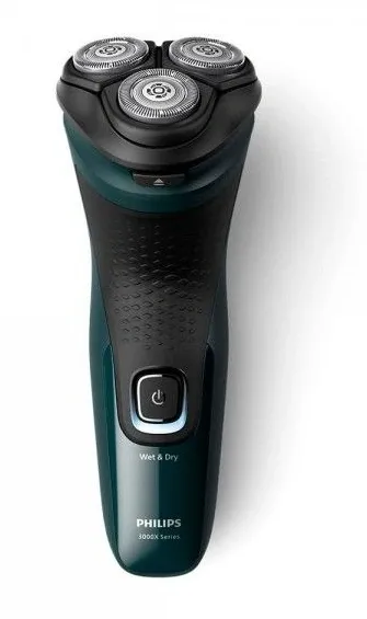Бритва роторная Philips X3002/00 реж.эл.:3 питан.:аккум. зеленый/черный