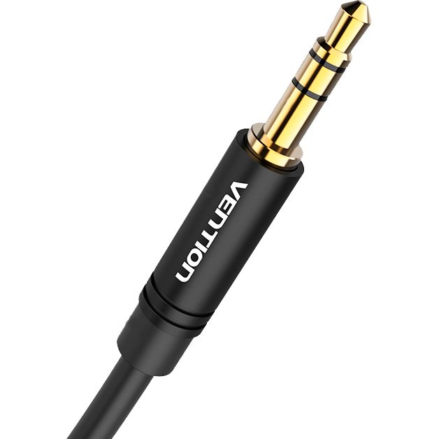 Кабель Vention аудио Jack 3,5 mm M/Jack 3,5 mm M  - 1м Черный