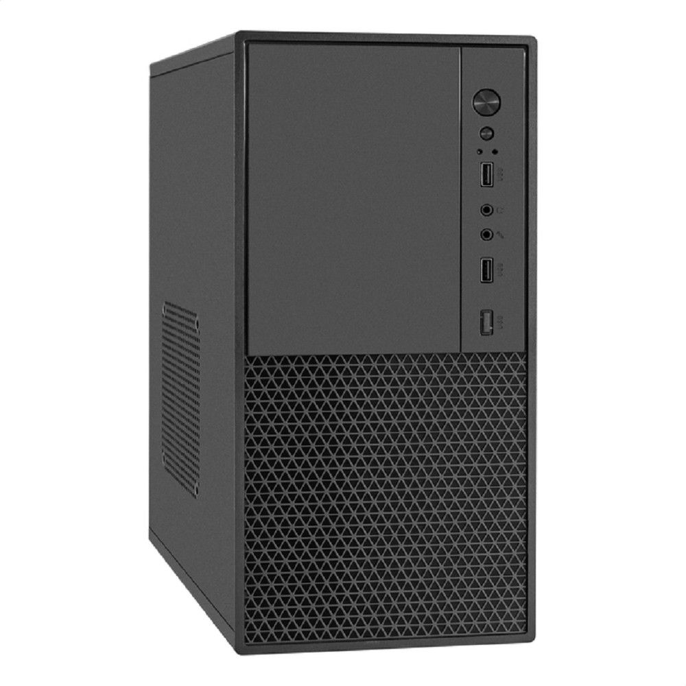 Exegate EX299234RUS Корпус Minitower ExeGate BAA-308M-UNS450 (mATX, БП UNS450 с вент. 12см, 2*USB, HD Audio, черный)