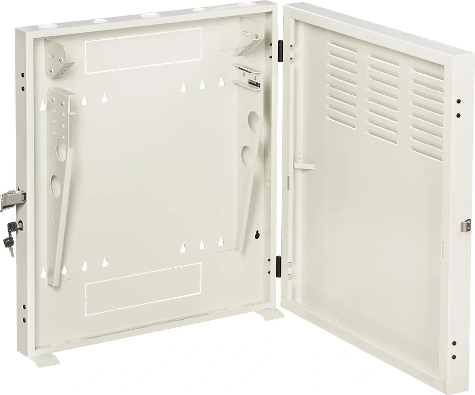 Шкаф коммутационный Lanmaster (TWT-CBVRT-2U-6X7-GY) настенный 2U 650x114мм пер.дв.стекл направл.под винты 68кг серый 19кг 741мм