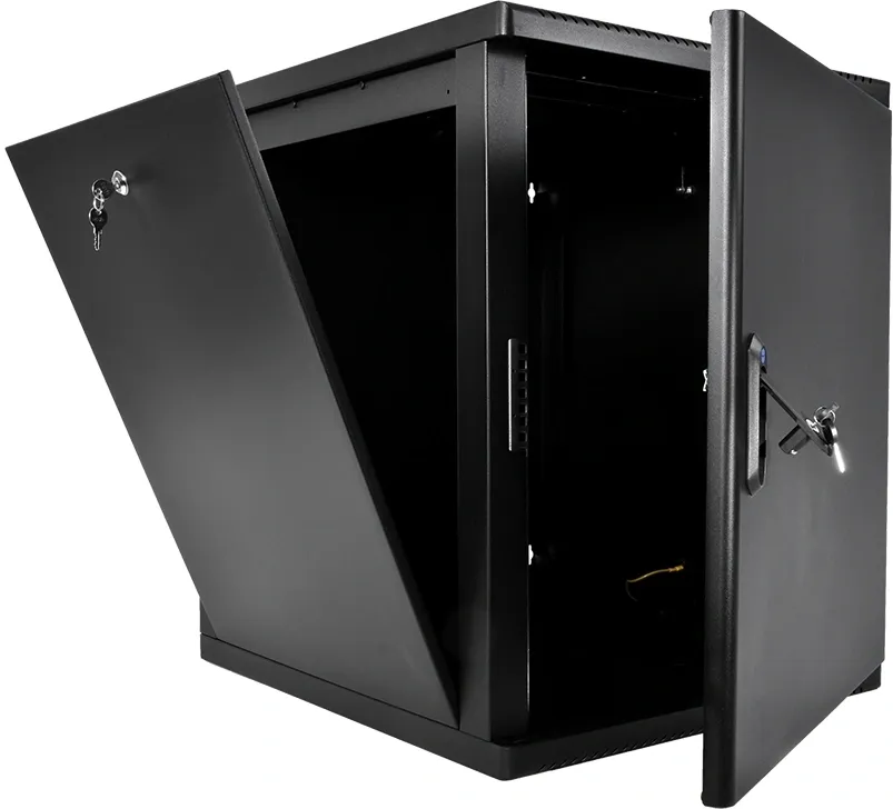 Шкаф коммутационный ЦМО (ШРН-М-15.650.1-9005) настенный 15U 600x650мм пер.дв.металл направл.под закл.гайки 120кг черный 581мм 27.36кг 180град. 745мм IP20 сталь