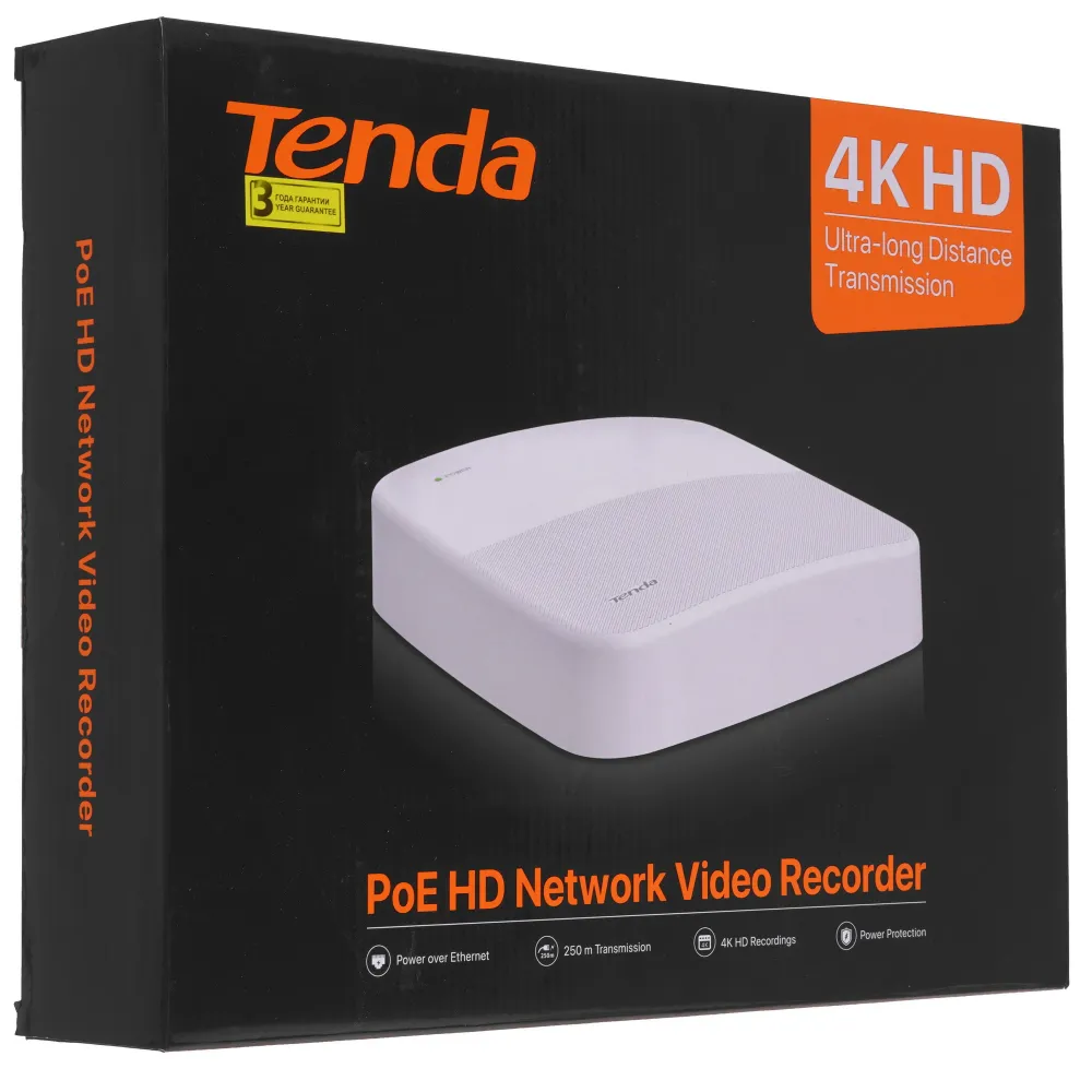 Tenda N6P-4H 4-канальный сетевой видеорегистратор высокой четкости с поддержкой PoE