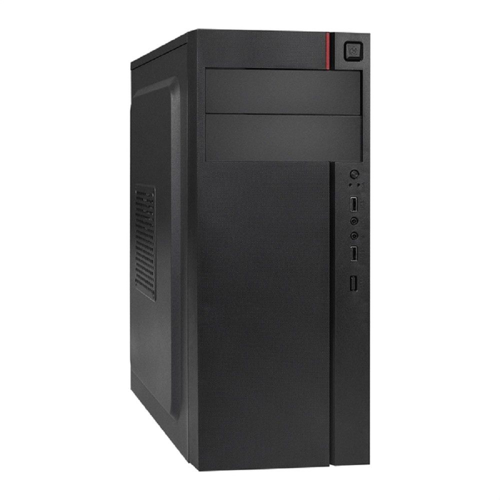 Exegate EX299320RUS Корпус Miditower ExeGate AA-440-UNS500 (ATX, БП UNS500 с вент. 12см, 2*USB, аудио, черный)