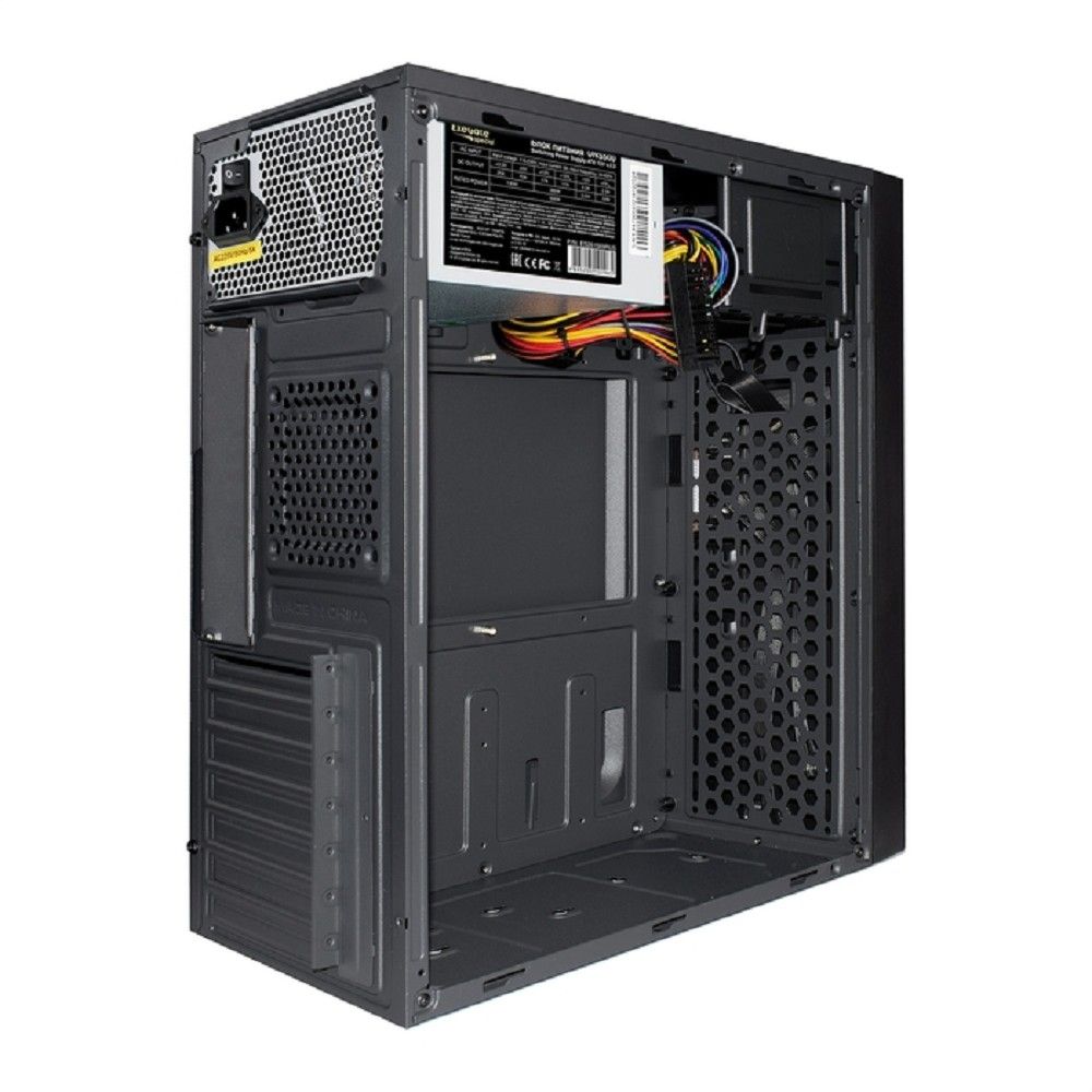 Exegate EX299320RUS Корпус Miditower ExeGate AA-440-UNS500 (ATX, БП UNS500 с вент. 12см, 2*USB, аудио, черный)