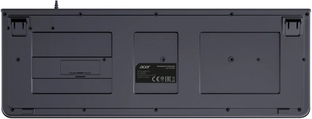 Клавиатура Acer OKW400 черный USB Multimedia (ZL.KBDEE.01C) кабель 1.8м