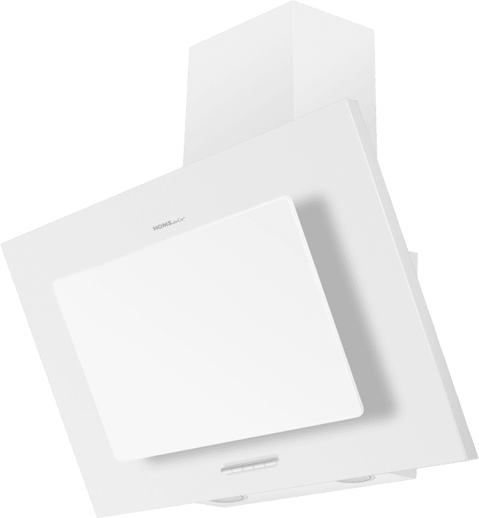 ВЫТЯЖКА HOMSair BELL 60 White/ наклонная, подвесная, 3 скорости, 650 м3/ч,до 25 м2, 47 Дб, светодиодное LED-освещение, ширина 60 см, высота 41 см, белый цвет