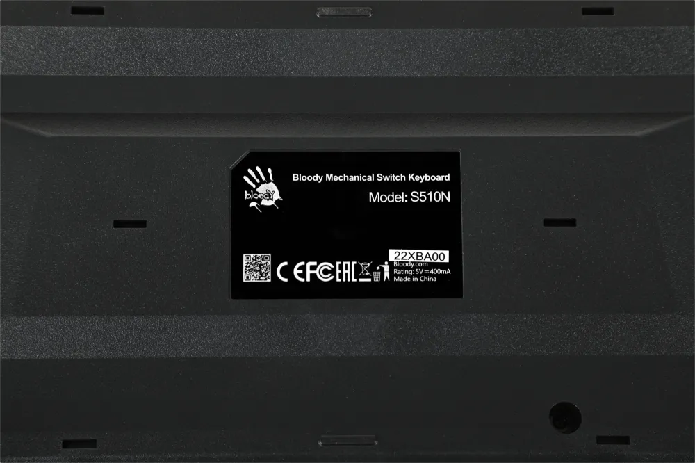 Клавиатура A4Tech Bloody S510N механическая черный USB for gamer LED (S510N (FIRE BLACK))