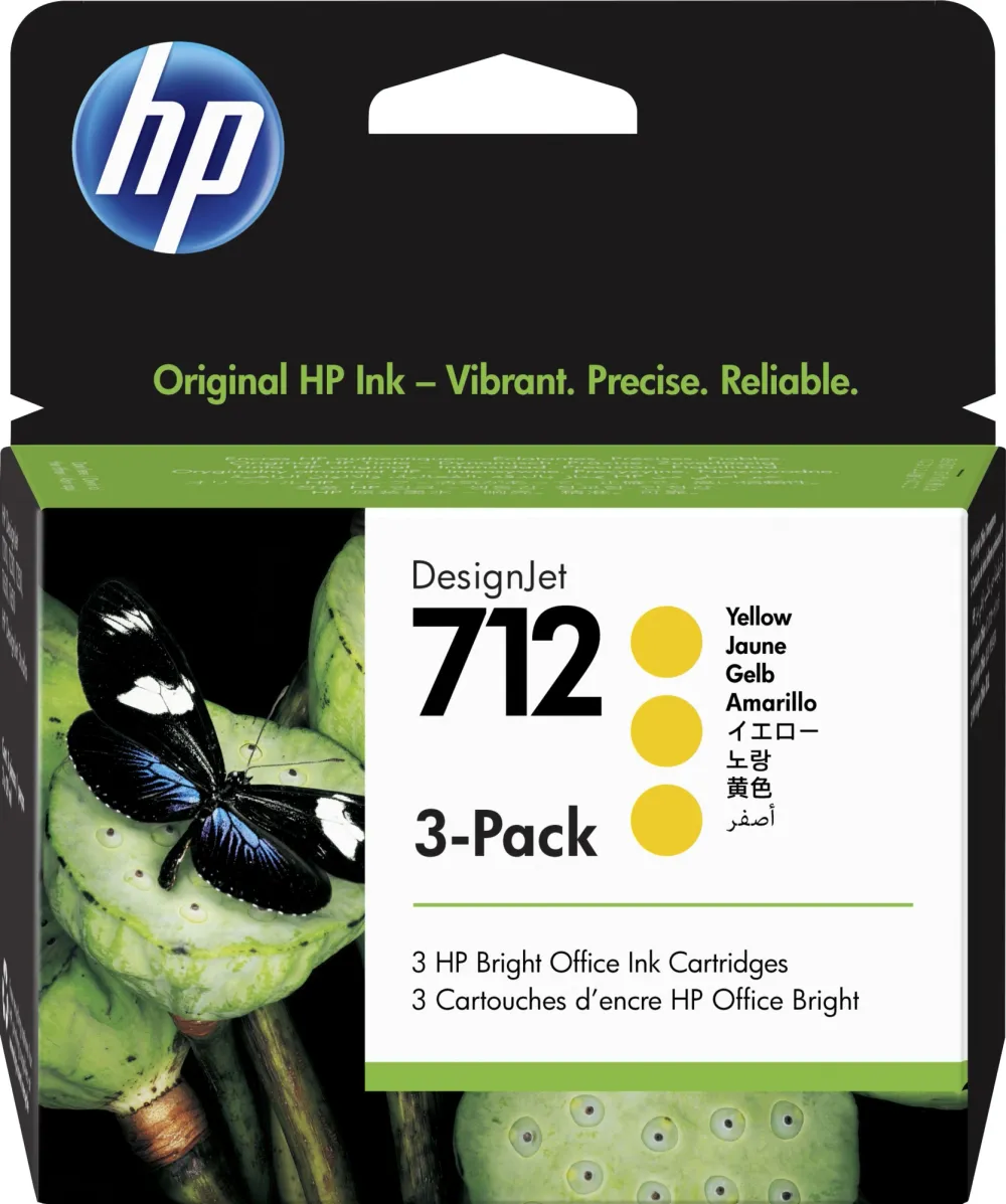 Картридж HP 712 для DJ T230/T630/T650/Studio, желтые, тройная упаковка 3ED79A (3*29мл) (352883)