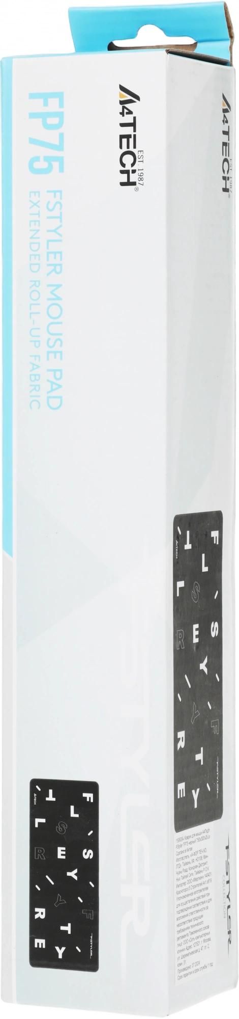 Коврик для мыши A4Tech FStyler FP75 XL черный/белый 750x300x2мм (FP75 BLACK)