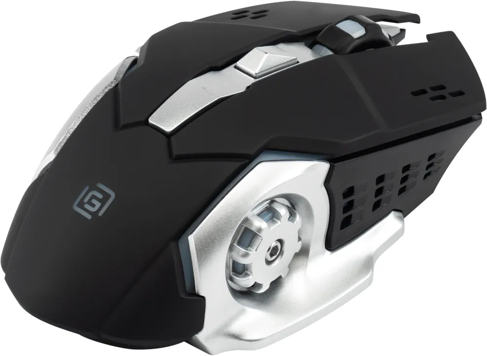 Мышь Оклик 770GW черный/серебристый оптическая 3600dpi беспров. USB для ноутбука 6but
