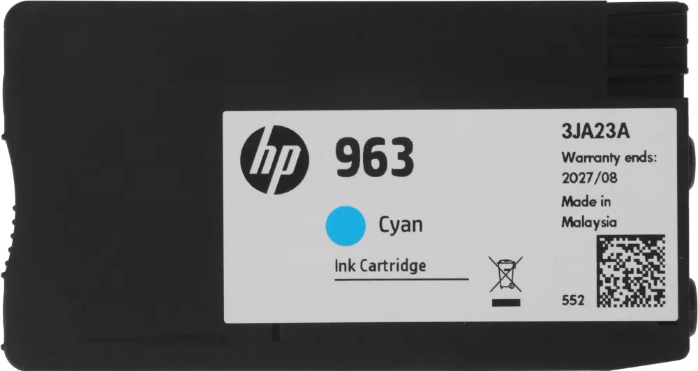 Картридж струйный HP 963 3JA23AE голубой (700стр.) для HP OfficeJet Pro 901x/902x HP
