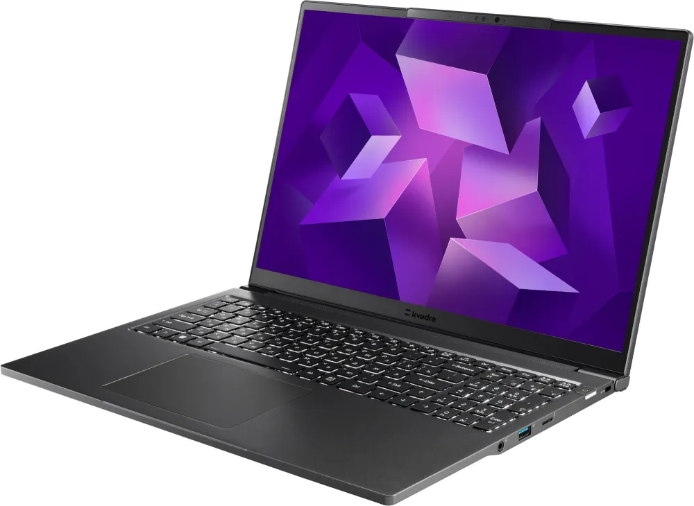 Ноутбук Kvadra Nau LP16 Core Ultra 7 155U 8Gb SSD512Gb 16" IPS FHD+ (1920x1200) 4G без ОС graphite WiFi BT Cam