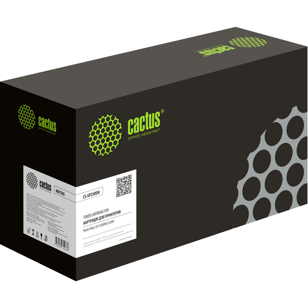 Картридж лазерный Cactus CS-SP250EM 407545 пурпурный (1600стр.) для Ricoh Aficio SP C250/C260/C261 с чипом