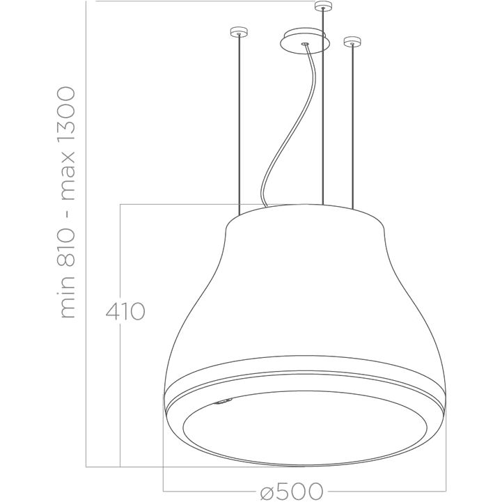 Вытяжки Elica/ Островная, 50 см, 800 м3/ч, peltrox (состаренный графит)
