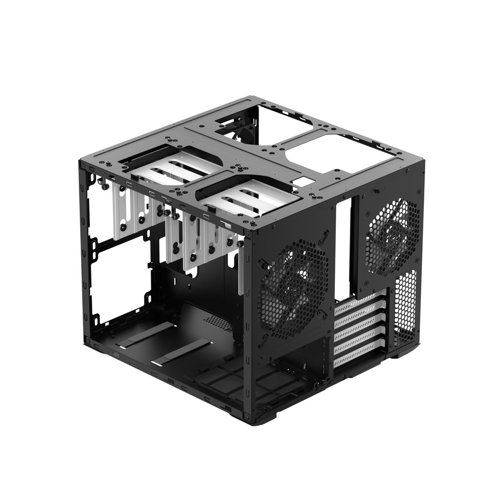 Корпус ПК без блока питания/ Case Fractal Design Node 804, Mini-Tower, 3x120mm, 2xUSB-A 3.2 mATX, mITX Black