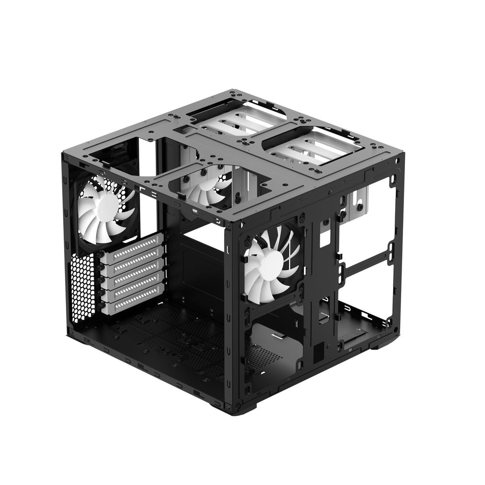 Корпус ПК без блока питания/ Case Fractal Design Node 804, Mini-Tower, 3x120mm, 2xUSB-A 3.2 mATX, mITX Black