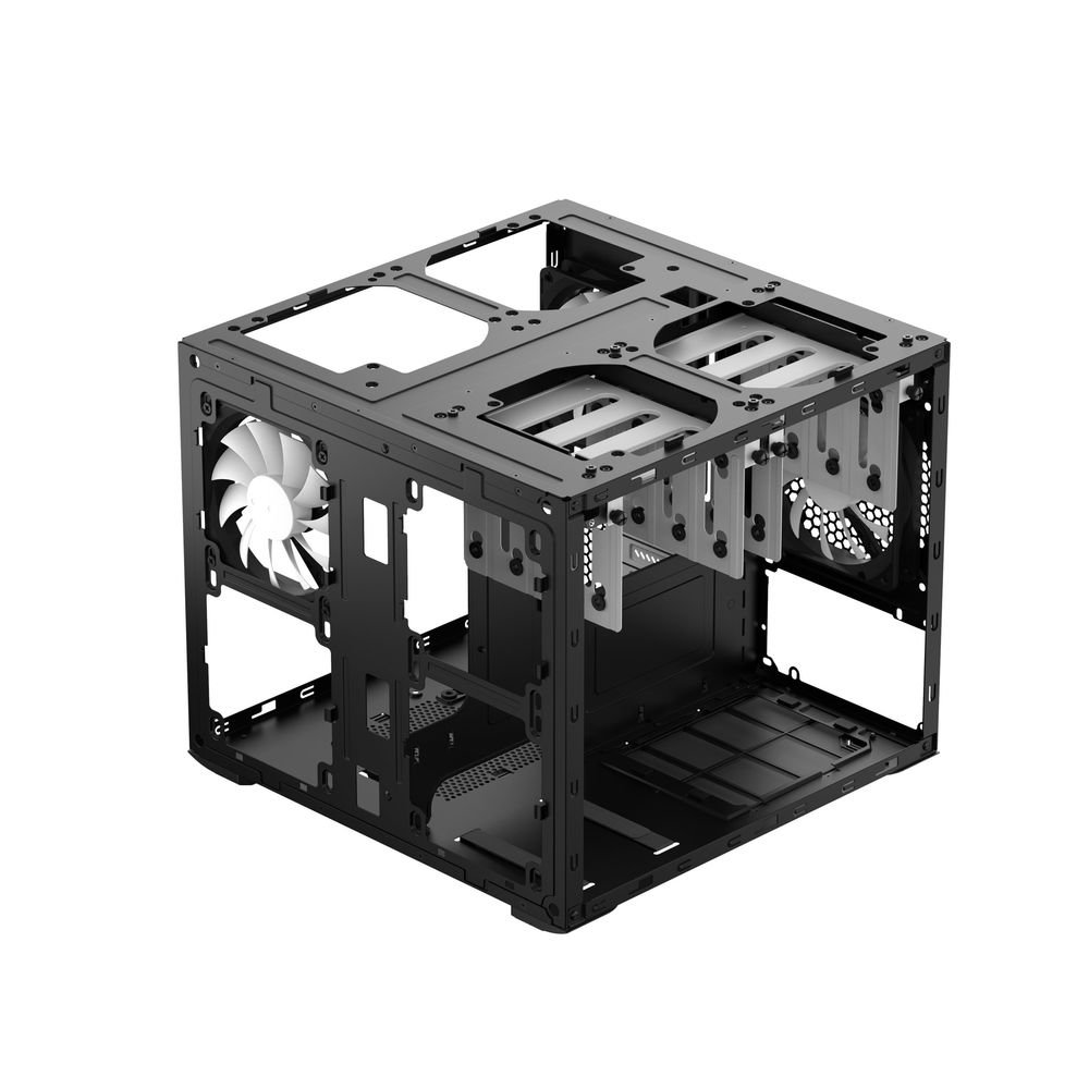Корпус ПК без блока питания/ Case Fractal Design Node 804, Mini-Tower, 3x120mm, 2xUSB-A 3.2 mATX, mITX Black
