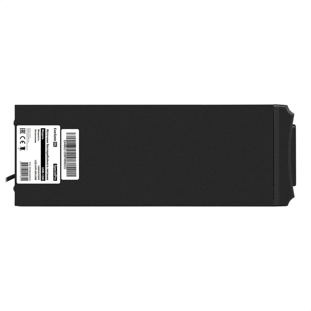 Exegate EP285490RUS ИБП ExeGate SpecialPro UNB-1200.LED.AVR.4SH.USB <1200VA/750W,LED, AVR, 4*Schuko, USB, Black>
